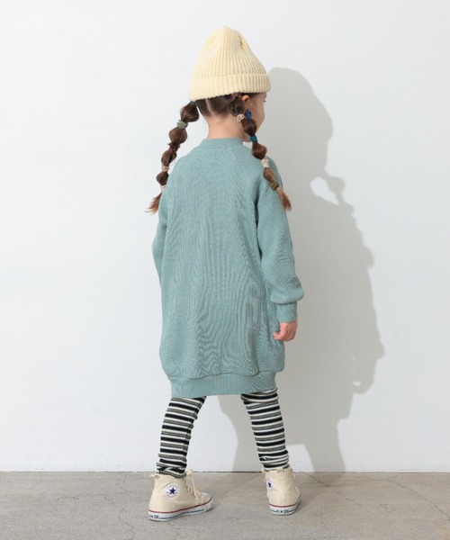 Ocean&Ground(オーシャン&グラウンド)の「リブワンピース(ワンピース・キッズ・パープル/グリーン系その他2/オフホワイト/チャコール・100/120/110/90/140/130)」の6枚目の写真