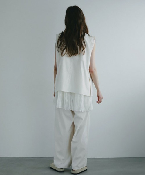 ETRE TOKYO（エトレトウキョウ）の「フロントラップシャンブルワイドパンツ（その他パンツ・レディース・オフホワイト/グレー・S/M）」の11枚目の写真