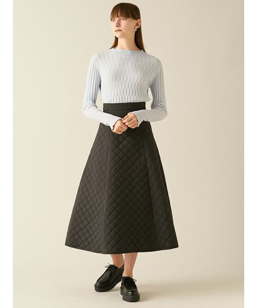 FURFUR（ファーファー）の「ロゴ刺繍バイカラーリブニット（ニット/セーター・レディース・ピンク/ライトブルー/チャコールグレー・F）」の16枚目の写真