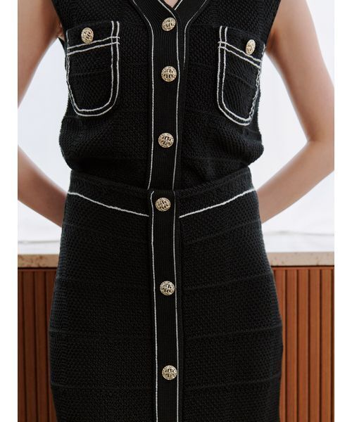 SNIDEL（スナイデル）の「Sustainableストラクチャーニットスカート（スカート・レディース・ネイビー/イエロー/ホワイト・F）」の11枚目の写真