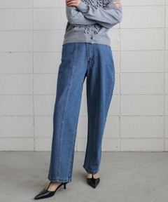 ＜ASTRAET＞CO タック ワイド デニムパンツ ASTRAET＞CO タック ワイド デニムパンツ