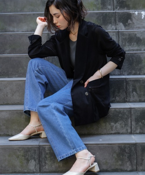 Bou Jeloud（ブージュルード）の「デニムアシメパンツ（デニムパンツ・レディース・ブルー/ブラック・FREE）」の8枚目の写真