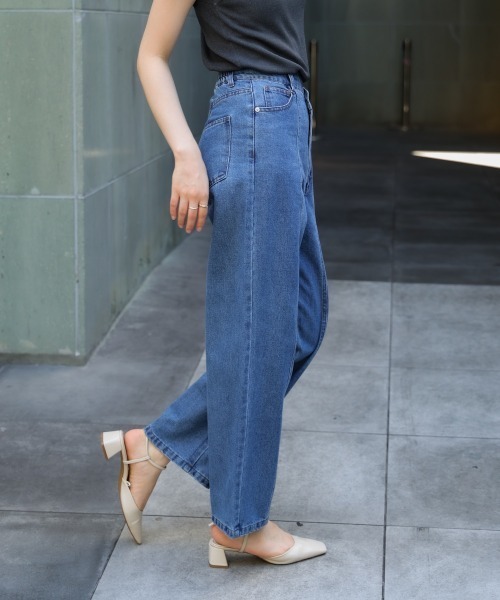 Bou Jeloud（ブージュルード）の「デニムアシメパンツ（デニムパンツ・レディース・ブルー/ブラック・FREE）」の11枚目の写真