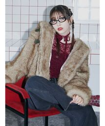 jouetie | ベルトフードファージャケット(ブルゾン)