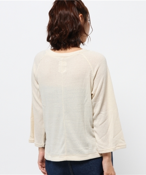 Kastane(カスタネ)の「リブクルーP/O(Tシャツ/カットソー・レディース・アイボリー/ブラック/キャメル/グレー・FREE)」の7枚目の写真