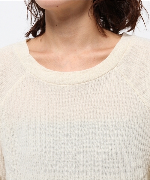 Kastane(カスタネ)の「リブクルーP/O(Tシャツ/カットソー・レディース・アイボリー/ブラック/キャメル/グレー・FREE)」の8枚目の写真