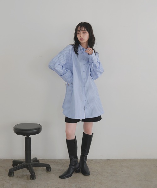 セール】袖リボンチュニックシャツ（シャツ/ブラウス）｜LIAN（リアン