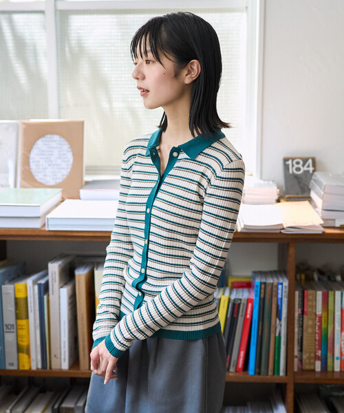 げ*ん様 ESTNATION マルチボーダーポロニット げ*ん様 ESTNATION マルチボーダーポロニット