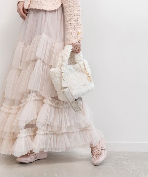 RANDA（ランダ）の「2WAY モノグラムファートートバッグ（トートバッグ・レディース・アイボリー/ピンク/ベージュ/ダークグレー/ライトグレー・FREE）」の8枚目の写真