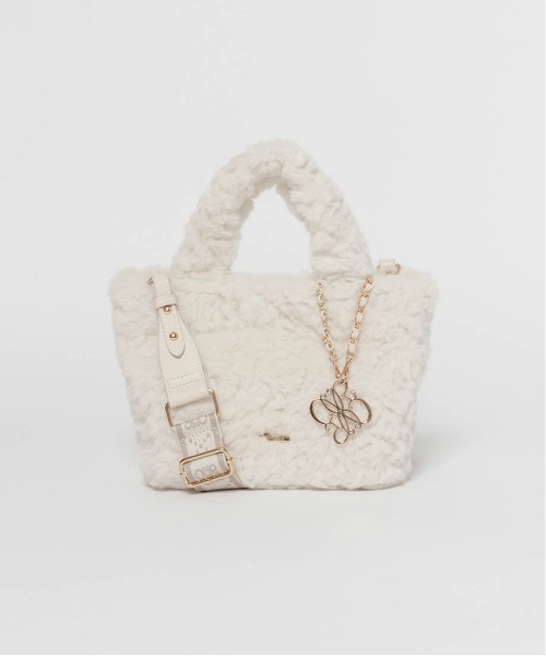 RANDA（ランダ）の「2WAY モノグラムファートートバッグ（トートバッグ・レディース・アイボリー/ピンク/ベージュ/ダークグレー/ライトグレー・FREE）」の14枚目の写真