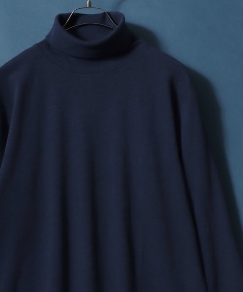 ANPAS（アンパス）の「Organic Cotton Turtle neck T-Shirt/オーガニックコットン タートルネック Tシャツ ロンT メンズ レディース（Tシャツ/カットソー・メンズ・ブラック/アッシュブラウン/ブラック系その他/ホワイト/ブラウン/ライトグレー/ネイビー/ブルー系その他・M/L/LL）」の7枚目の写真