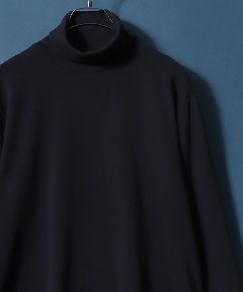 ANPAS（アンパス）の「Organic Cotton Turtle neck T-Shirt/オーガニックコットン タートルネック Tシャツ ロンT メンズ レディース（Tシャツ/カットソー・メンズ・ブラック/アッシュブラウン/ブラック系その他/ホワイト/ブラウン/ライトグレー/ネイビー/ブルー系その他・M/L/LL）」の2枚目の写真