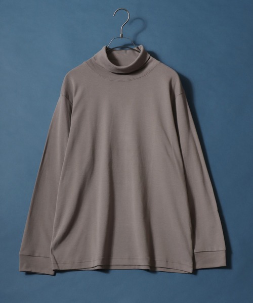 ANPAS（アンパス）の「Organic Cotton Turtle neck T-Shirt/オーガニックコットン タートルネック Tシャツ ロンT メンズ レディース（Tシャツ/カットソー・メンズ・ブラック/アッシュブラウン/ブラック系その他/ホワイト/ブラウン/ライトグレー/ネイビー/ブルー系その他・M/L/LL）」の14枚目の写真