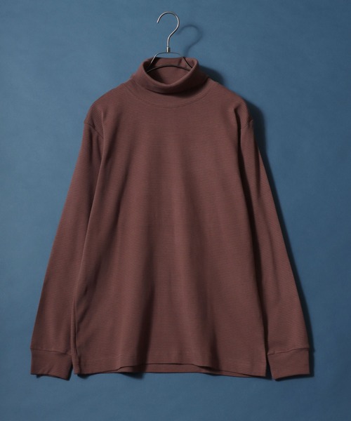 ANPAS（アンパス）の「Organic Cotton Turtle neck T-Shirt/オーガニックコットン タートルネック Tシャツ ロンT メンズ レディース（Tシャツ/カットソー・メンズ・ブラック/アッシュブラウン/ブラック系その他/ホワイト/ブラウン/ライトグレー/ネイビー/ブルー系その他・M/L/LL）」の13枚目の写真