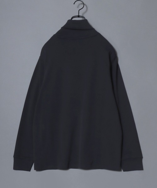 ANPAS(アンパス)の「Organic Cotton Turtle neck T-Shirt/オーガニックコットン タートルネック Tシャツ ロンT (無地/ボーダー) カットソー 秋冬 トップス メンズ レディース(Tシャツ/カットソー・メンズ・ブラック/アッシュブラウン/ブラック系その他/ホワイト/ブラウン/ライトグレー/ネイビー/ブルー系その他・M/L/LL)」の15枚目の写真
