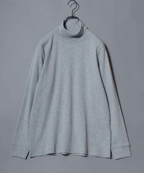 ANPAS(アンパス)の「Organic Cotton Turtle neck T-Shirt/オーガニックコットン タートルネック Tシャツ ロンT (無地/ボーダー) カットソー 秋冬 トップス メンズ レディース(Tシャツ/カットソー・メンズ・ブラック/アッシュブラウン/ブラック系その他/ホワイト/ブラウン/ライトグレー/ネイビー/ブルー系その他・M/L/LL)」の18枚目の写真
