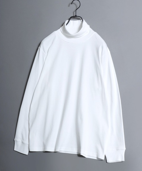 ANPAS(アンパス)の「Organic Cotton Turtle neck T-Shirt/オーガニックコットン タートルネック Tシャツ ロンT (無地/ボーダー) カットソー 秋冬 トップス メンズ レディース(Tシャツ/カットソー・メンズ・ブラック/アッシュブラウン/ブラック系その他/ホワイト/ブラウン/ライトグレー/ネイビー/ブルー系その他・M/L/LL)」の9枚目の写真