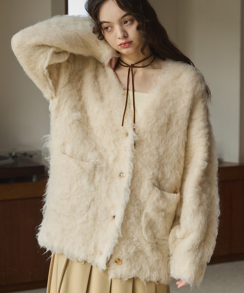 OLUN Shaggy knit cardigan/貴族式シャギーカーディガン Shaggy knit cardigan/貴族式シャギーカーディガン