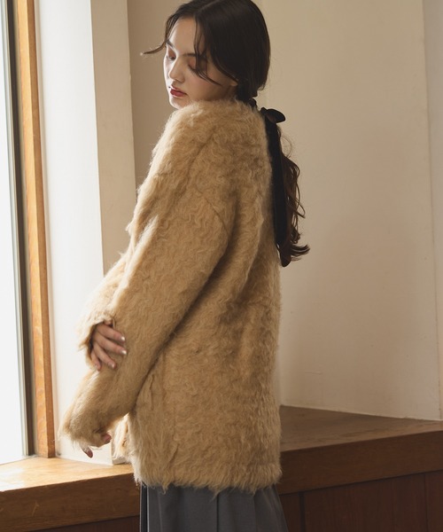 OLUN Shaggy knit cardigan/貴族式シャギーカーディガン OLUN カーディガン Shaggy knit cardigan/貴族式シャギー