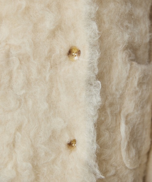 OLUN（オルン）の「Shaggy knit cardigan/貴族式シャギーカーディガン（カーディガン/ボレロ・レディース・ブラウン/アイボリー/ベージュ・FREE）」の13枚目の写真