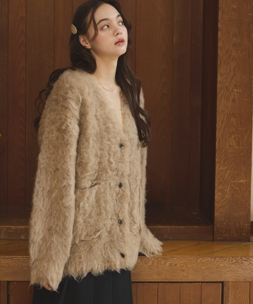 OLUN Shaggy knit cardigan/貴族式シャギーカーディガン OLUN（オルン）の「Shaggy knit cardigan/貴族式シャギー