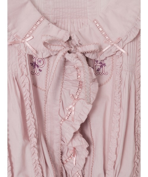 PINK HOUSE（ピンクハウス）の「ロゴ刺繍オーバーブラウス（シャツ/ブラウス・レディース・ブラック/ホワイト/ライトグリーン/ピンク/レッド・フリー）」の19枚目の写真