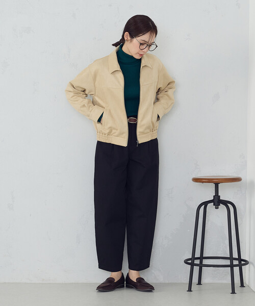 COMME CA ISM（コムサイズム）の「スエード調　ブルゾン（ブルゾン・レディース・ダークブラウン/ベージュ・LARGE/MEDIUM/SMALL/X-LARGE）」の6枚目の写真