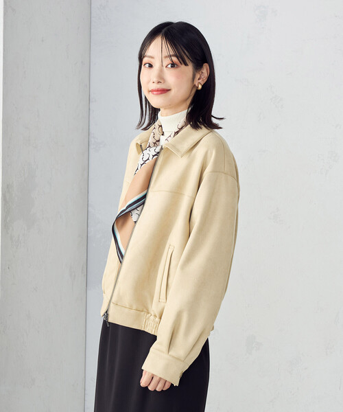 COMME CA ISM（コムサイズム）の「スエード調　ブルゾン（ブルゾン・レディース・ダークブラウン/ベージュ・LARGE/MEDIUM/SMALL/X-LARGE）」の16枚目の写真