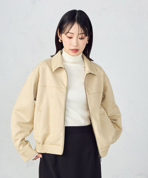 COMME CA ISM（コムサイズム）の「スエード調　ブルゾン（ブルゾン・レディース・ダークブラウン/ベージュ・LARGE/MEDIUM/SMALL/X-LARGE）」の13枚目の写真