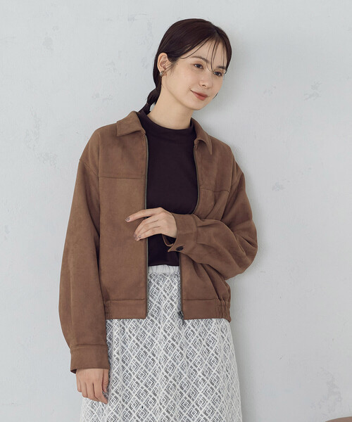 COMME CA ISM（コムサイズム）の「スエード調　ブルゾン（ブルゾン・レディース・ダークブラウン/ベージュ・LARGE/MEDIUM/SMALL/X-LARGE）」の20枚目の写真