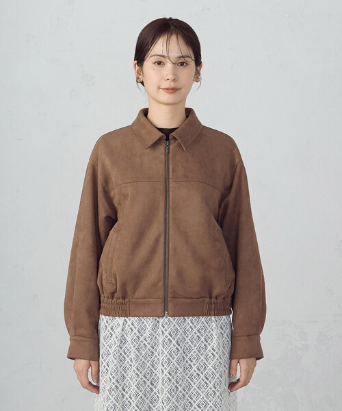 COMME CA ISM（コムサイズム）の「スエード調　ブルゾン（ブルゾン・レディース・ダークブラウン/ベージュ・LARGE/MEDIUM/SMALL/X-LARGE）」の15枚目の写真