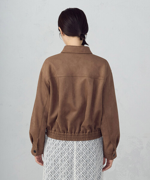COMME CA ISM（コムサイズム）の「スエード調　ブルゾン（ブルゾン・レディース・ダークブラウン/ベージュ・LARGE/MEDIUM/SMALL/X-LARGE）」の8枚目の写真