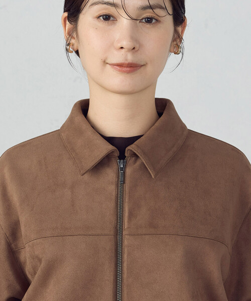 COMME CA ISM（コムサイズム）の「スエード調　ブルゾン（ブルゾン・レディース・ダークブラウン/ベージュ・LARGE/MEDIUM/SMALL/X-LARGE）」の22枚目の写真