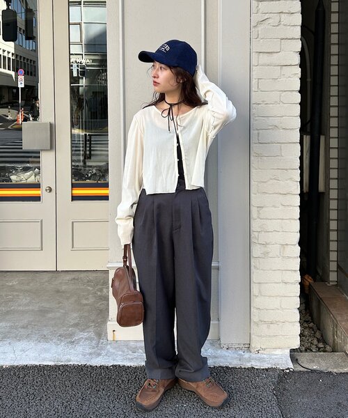 前後2WAY/4色展開】ベロアチュール2WAYカーディガン（カーディガン