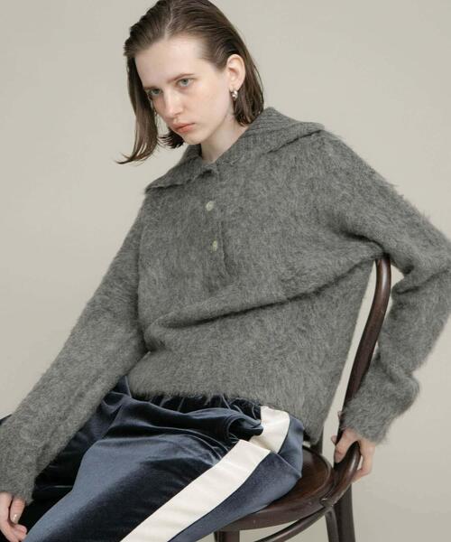 ヘアリースキッパーニットプルオーバー（ニット/セーター）｜URBAN