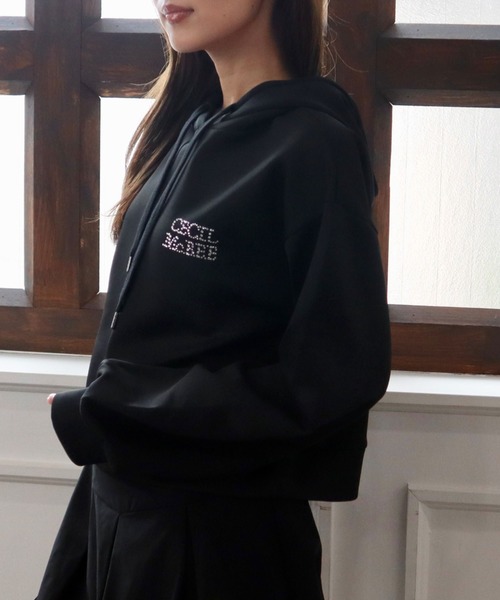 CECIL McBEE(セシルマクビー)の「ラインストーンロゴパーカー(パーカー・レディース・グレー/ブラック/アイボリー・LARGE/MEDIUM)」の14枚目の写真