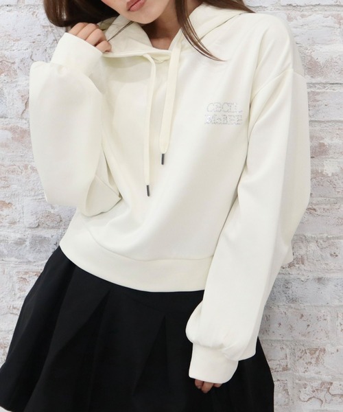 CECIL McBEE(セシルマクビー)の「ラインストーンロゴパーカー(パーカー・レディース・グレー/ブラック/アイボリー・LARGE/MEDIUM)」の18枚目の写真