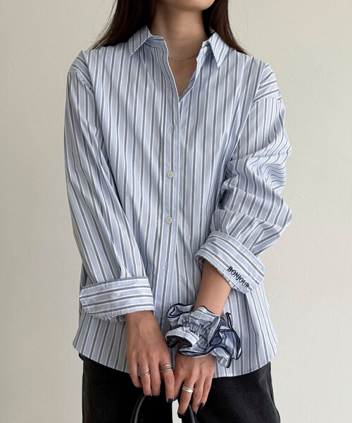 fredy emue(フレディエミュ)の「《WEB限定》ベーシックエンブロイダリーシャツ シュシュset(シャツ/ブラウス・レディース・ブルー系その他・38)」の18枚目の写真