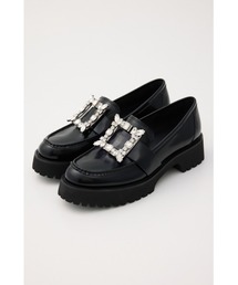 最終お値下げ♡スタッカート STACCATO ビジュー付きローファー　ブーツ 美品】STACCATO スタッカート ビジュー ブラック ローファー