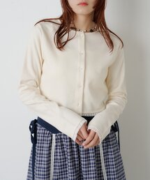 w closet | ハートボタンリブカーデ(Tシャツ/カットソー)
