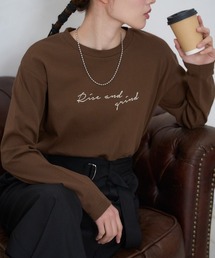 手描き風ロゴ 長袖Tシャツ / スーパーストレッチ