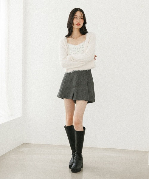 Heather（ヘザー）の「シャギーカーディガン/フラワ－キャミ2P　598457（アンサンブル・レディース・ネイビー/ピンク/アイボリー・FREE）」の12枚目の写真