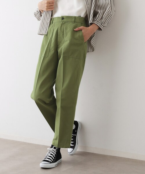 Dessin（デッサン）の「【洗える】パッチポケットワークパンツ（その他パンツ・レディース・カーキ/ベージュ・01/02/03）」の4枚目の写真