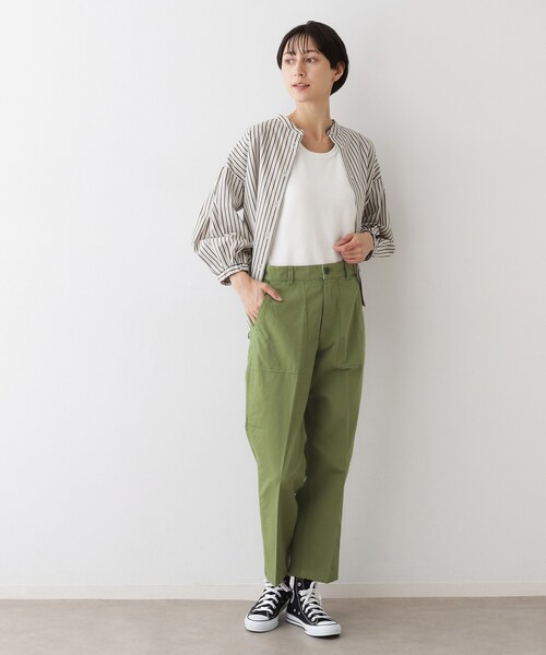 Dessin（デッサン）の「【洗える】パッチポケットワークパンツ（その他パンツ・レディース・カーキ/ベージュ・01/02/03）」の5枚目の写真