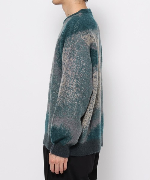 HARE（ハレ）の「モヘアガラニットプルオーバー(HARE)（ニット/セーター・メンズ・グレー/グリーン/パープル/ブラック・MEDIUM/SMALL）」の17枚目の写真
