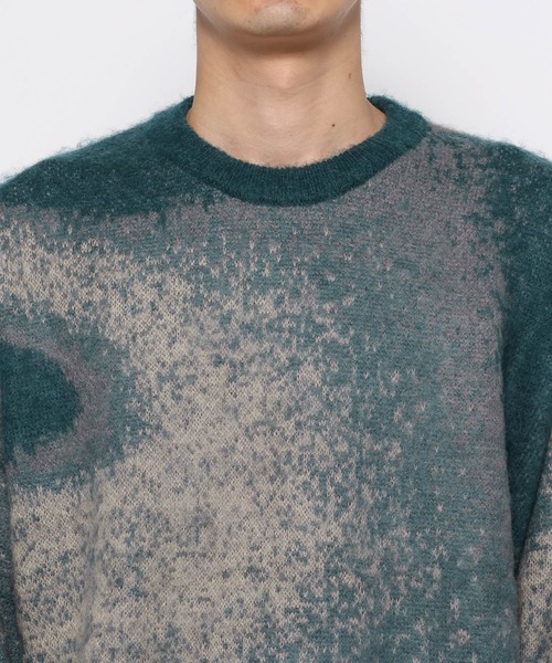 HARE（ハレ）の「モヘアガラニットプルオーバー(HARE)（ニット/セーター・メンズ・グレー/グリーン/パープル/ブラック・MEDIUM/SMALL）」の19枚目の写真