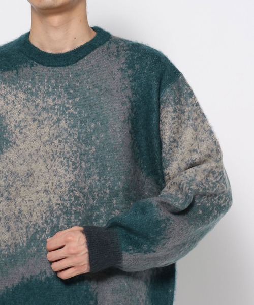 HARE（ハレ）の「モヘアガラニットプルオーバー(HARE)（ニット/セーター・メンズ・グレー/グリーン/パープル/ブラック・MEDIUM/SMALL）」の21枚目の写真