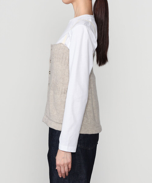 Bshop(ビショップ)の「LA FETICHE | ニットキャミソール WOMEN(ニット/セーター・レディース・ネイビー/オートミール・XS)」の10枚目の写真