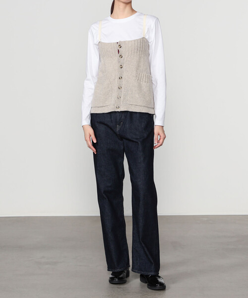 Bshop(ビショップ)の「LA FETICHE | ニットキャミソール WOMEN(ニット/セーター・レディース・ネイビー/オートミール・XS)」の13枚目の写真