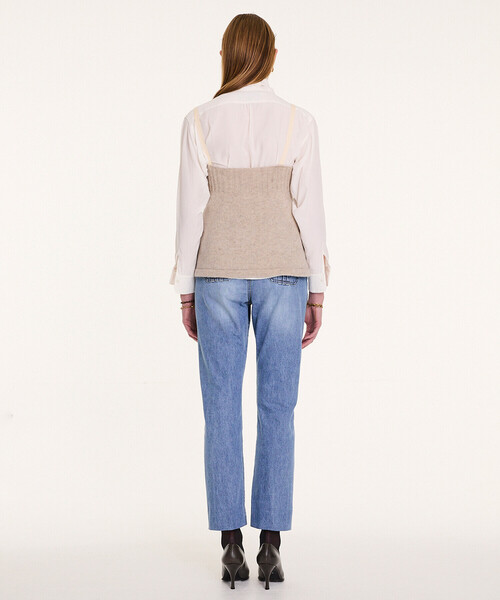 Bshop(ビショップ)の「LA FETICHE | ニットキャミソール WOMEN(ニット/セーター・レディース・ネイビー/オートミール・XS)」の15枚目の写真